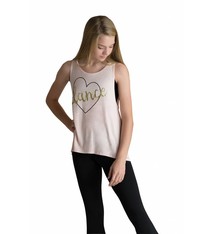 Motionwear Camisole style "Tank Top" Motionwear 4423-017 PNK, imprimé: "dance" or au devant