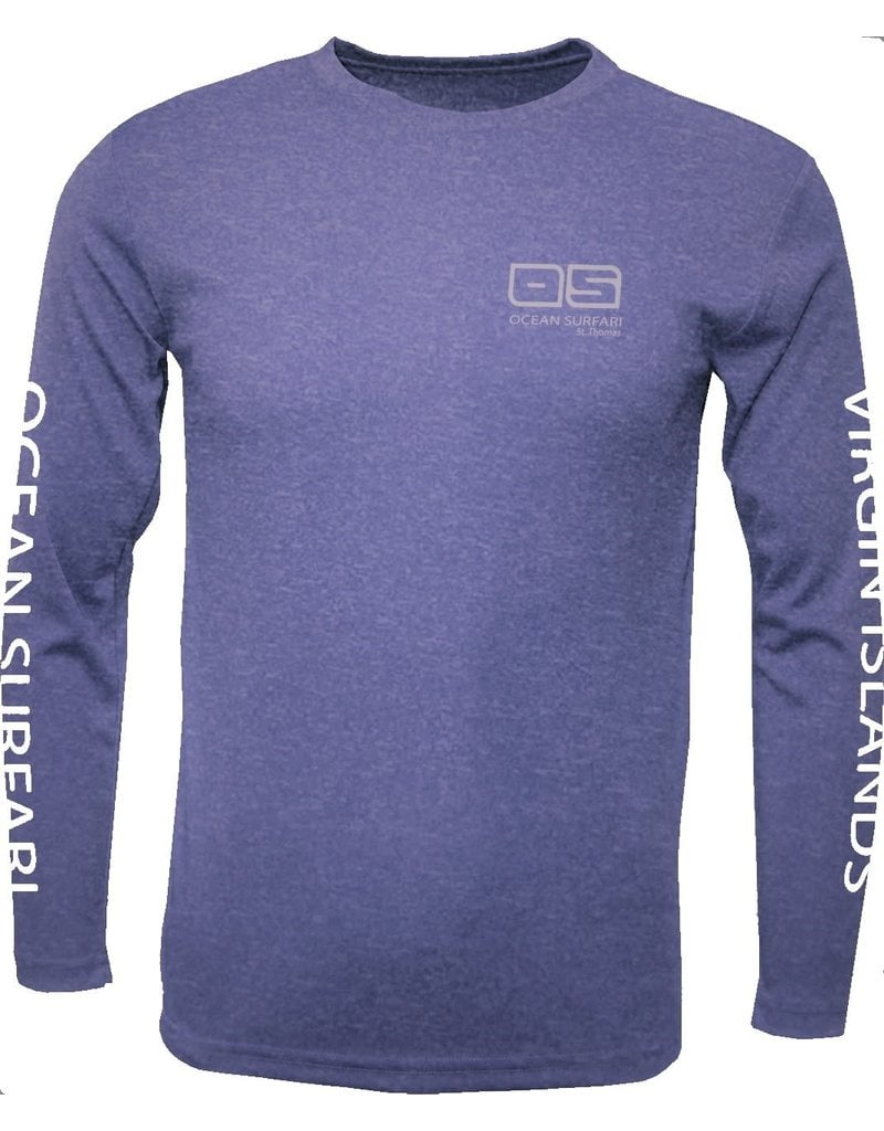 Ocean Surfari OS SPF 50+ Performance Men's LS Heather Royal