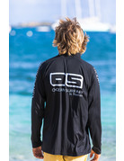 Ocean Surfari OS SPF 50+ Performance 1/4 Zip Men's LS Black
