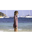 Ocean Surfari OS SPF 50+ Performance Lad LS 1/4 Zip Heather Maroon
