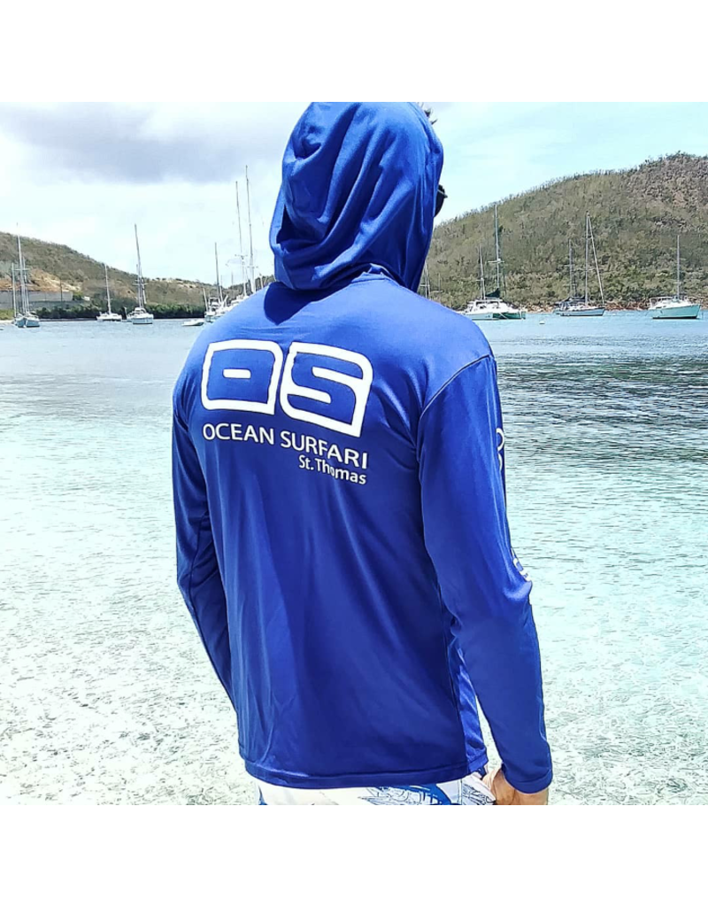 Ocean Surfari OS SPF 50+ Performance Men's Hoodie Royal