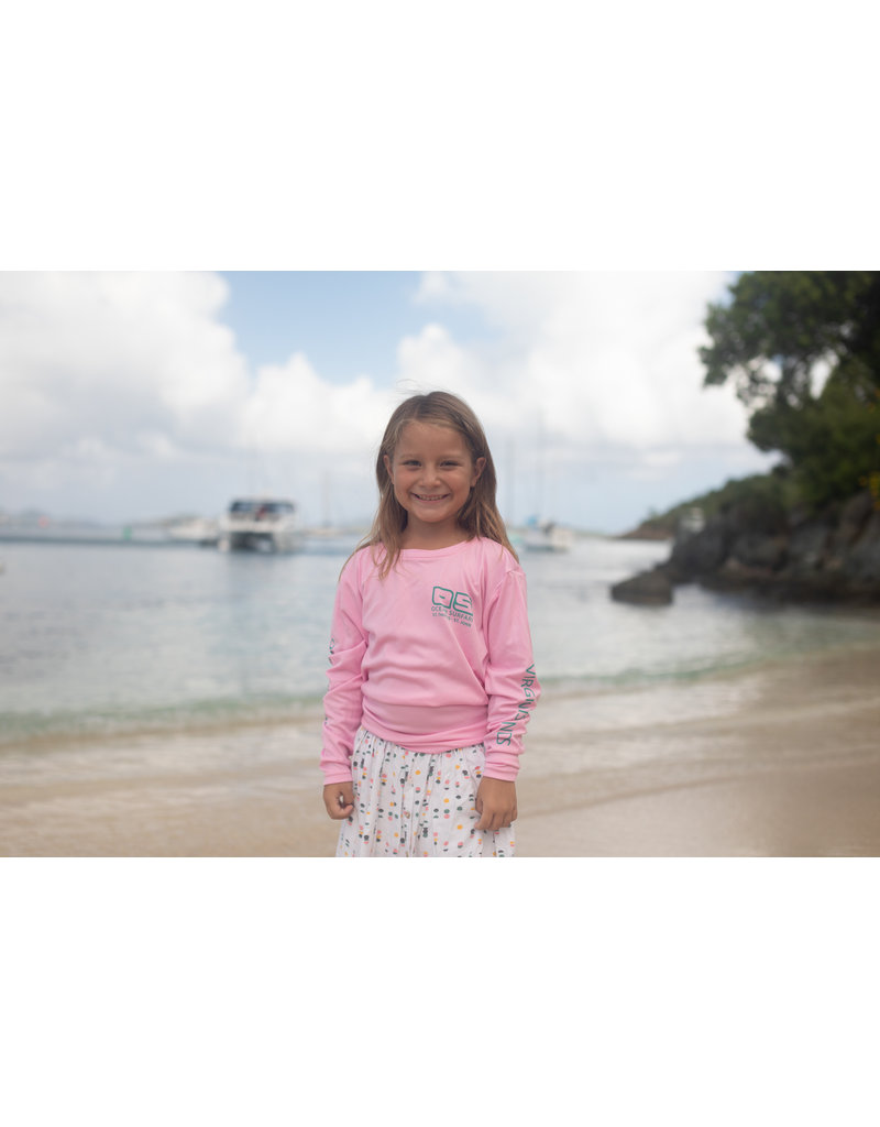 Ocean Surfari OS SPF 50+ Performance Youth LS Lt Pink