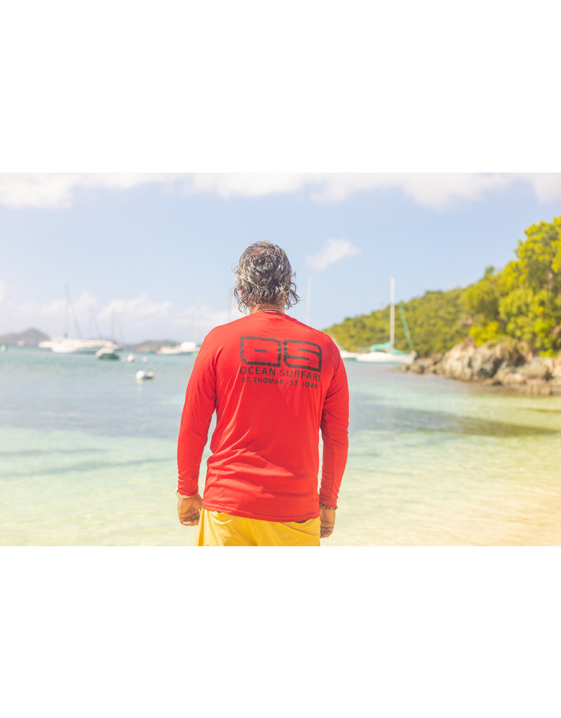 Ocean Surfari OS SPF 50+ Performance Men's LS Red