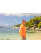 Ocean Surfari OS SPF 50+ Performance Men's LS Safety Orange