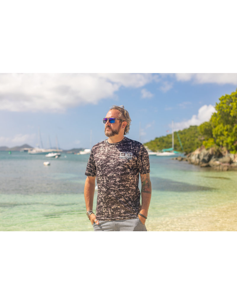 Ocean Surfari OS SPF 50+ Performance Men's SS Digi Camo Black