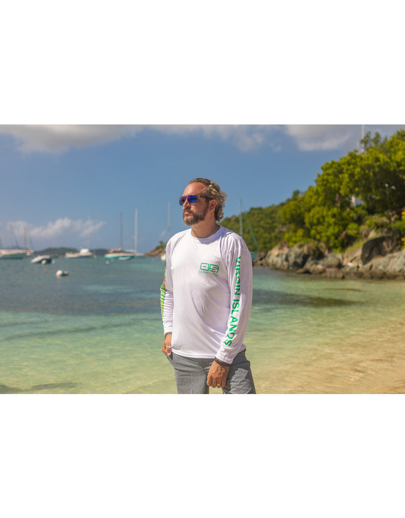 Ocean Surfari Copy of OS SPF 50+ Performance Men's LS Mahi-White