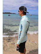 Ocean Surfari OS SPF 50+ Performance Men's Hoodie Sushi Roll Seafoam