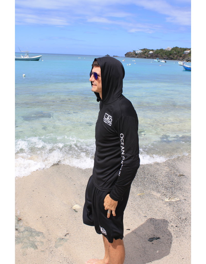 OS SPF50+ Performance Men's Black Hoodie