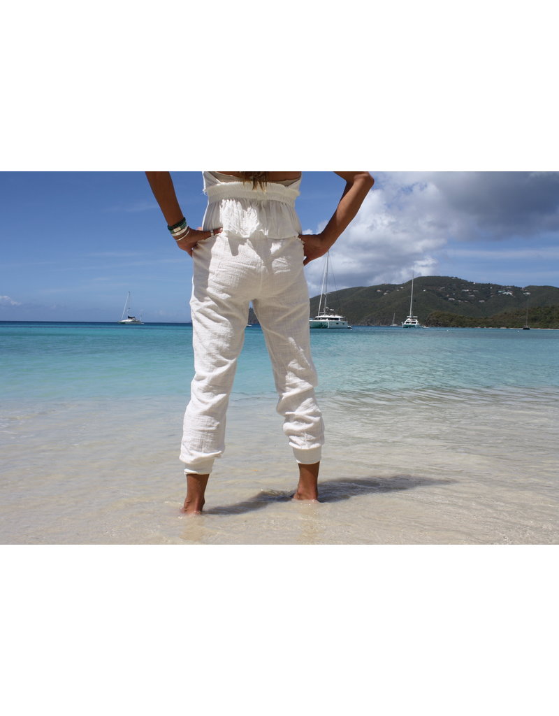 Ocean Drive Fashion Pant Washed Texture White