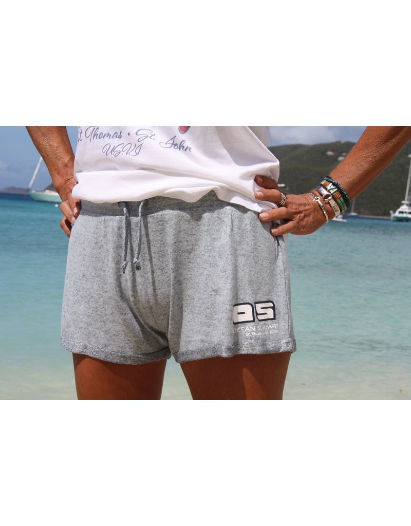 Ocean Surfari Ladies Hacci Fleece Shorts HT Sky Blue