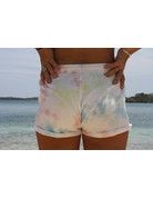 Ocean Surfari Ladies Tie Dye Hacci  Shorts Sunkissed