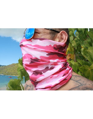 Ocean Surfari Pink Camo Sun Shield Buff
