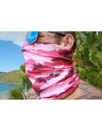 Ocean Surfari Pink Camo Sun Shield Buff