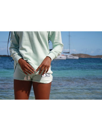 Ocean Surfari Ladies Burnout Short Malibu Mint
