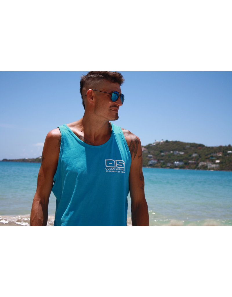 Ocean Surfari Exist Garment Dye Tank Charcoal Turquois