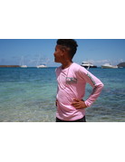 Ocean Surfari OS SPF 50+ Performance Youth LS Lt Pink