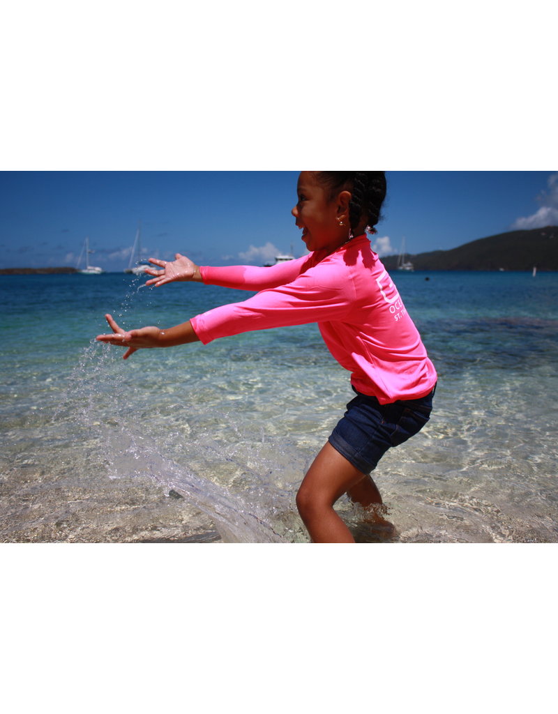 Ocean Surfari Momentum Toddler LS SPF 50 Pink