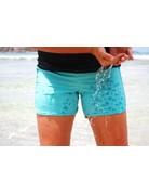 Raya Sun H2O Magic Print Ladies Swim Short - Turquoise