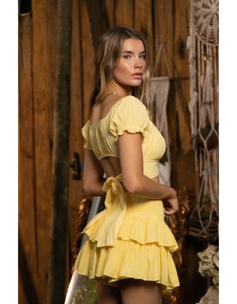 Blanco by Nature Women's Ruffle Skirt - Yellow