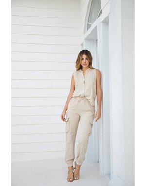 Blanco by Nature Women's Cargo Pants - Beige