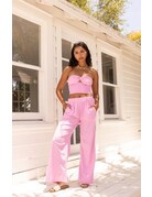 Blanco by Nature Women's Flowy Beach Pants - Hot Pink