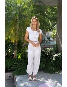 Blanco by Nature Harem Tapered Pants - White