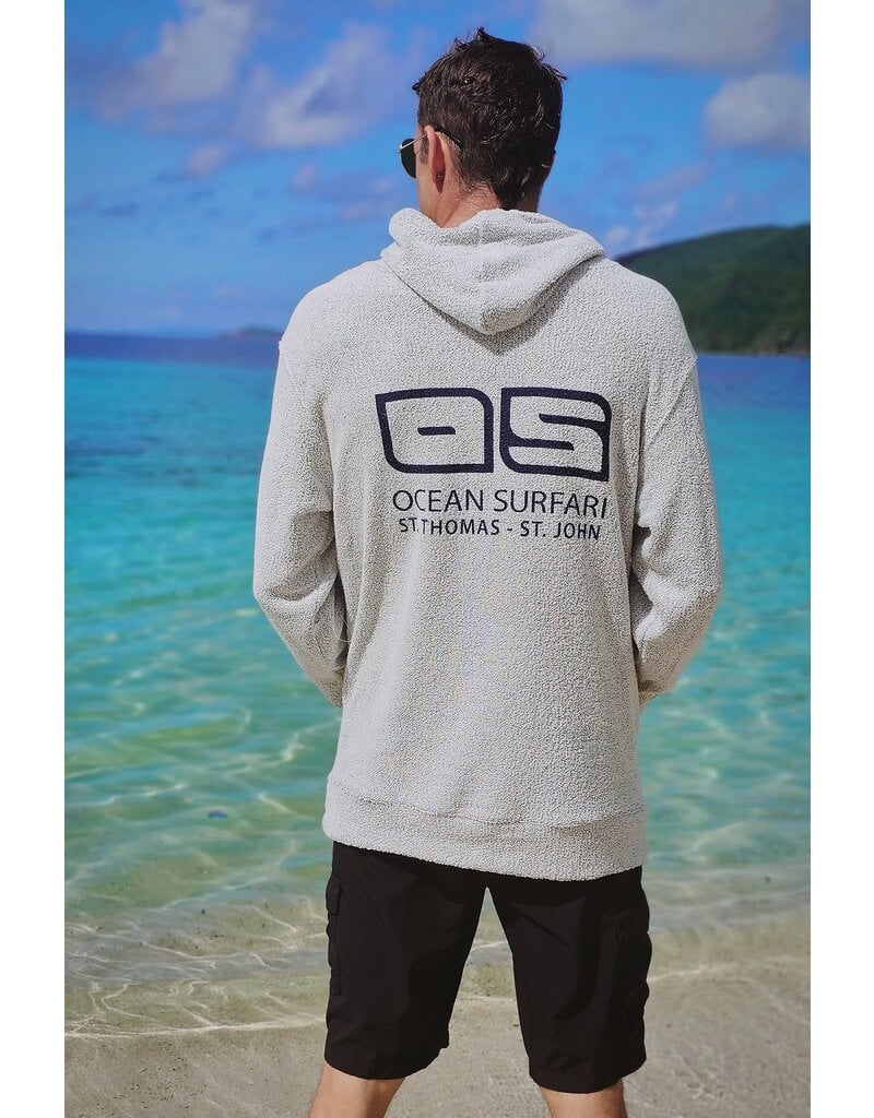 Ocean Surfari Men's Loop Terry Hoodie Natural