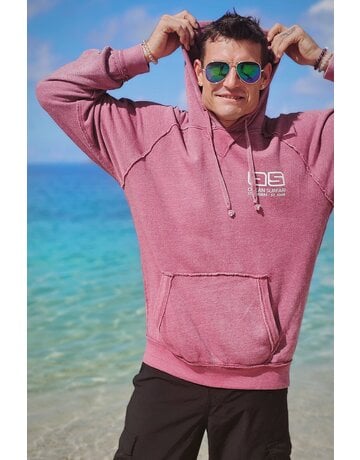 Ocean Surfari Men's Burnout P/O Hoodie Wine