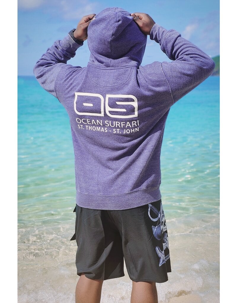 Ocean Surfari Burnout P/O Hoodie Deep Blue