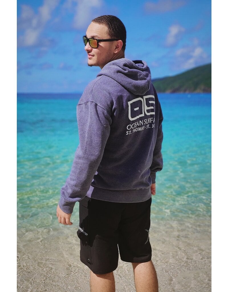 Ocean Surfari Burnout P/O Hoodie Deep Blue