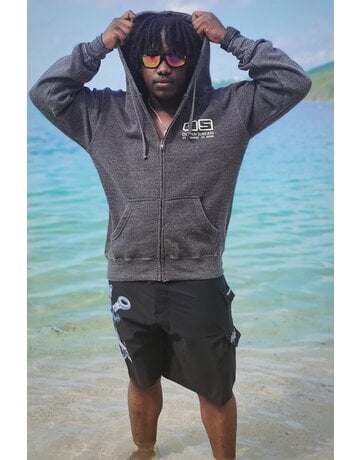 Ocean Surfari F/Z Burnout Hoodie Charcoal