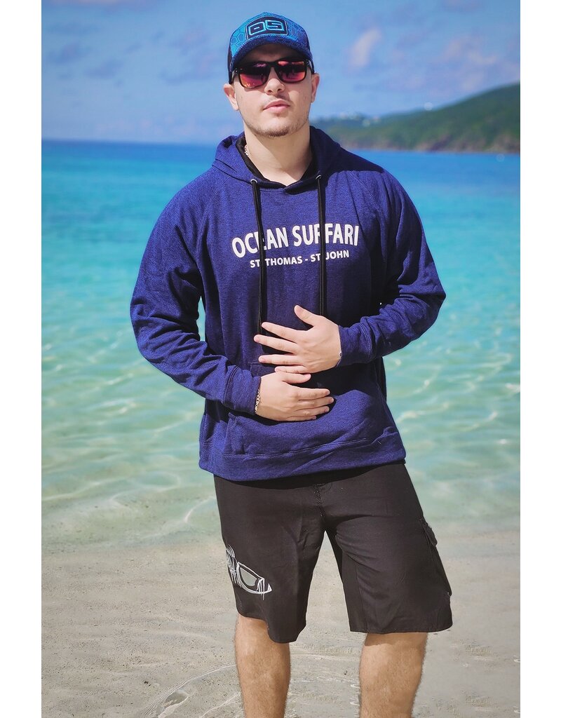 Ocean Surfari O/S 2-Tone Pull-Over Hoodie Navy