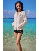 Ocean Surfari Ladies Brushed Hacci Zip Hoodie Coconut