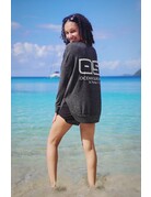 Ocean Surfari Ladies Hacci Crewneck Heather Charcoal