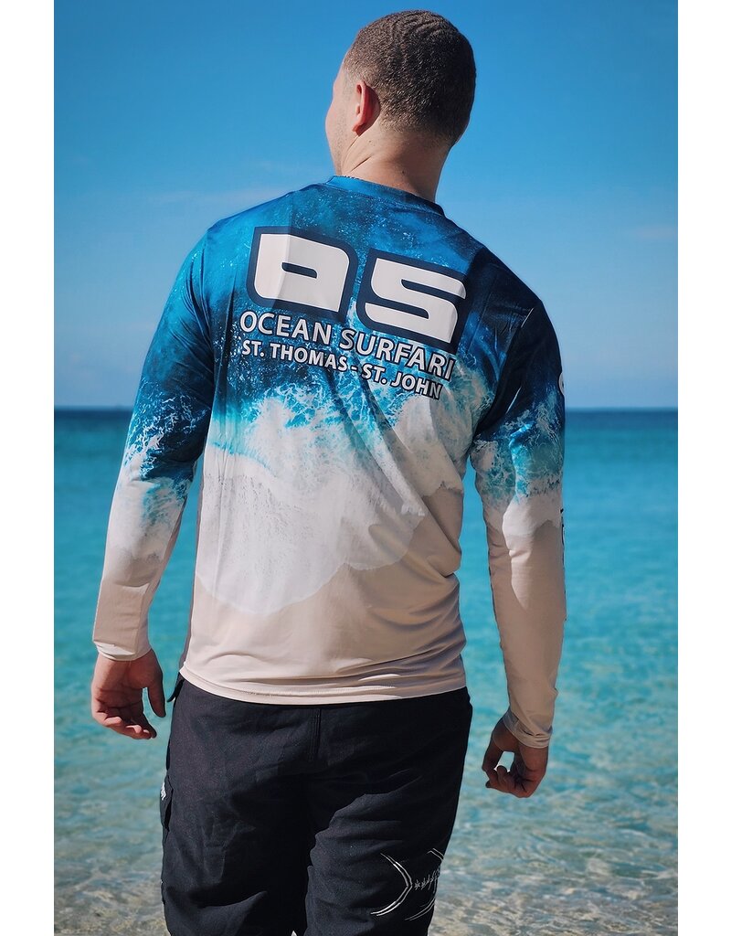 Uzzi OS SPF 50+ Performance Men's LS Beach Waves