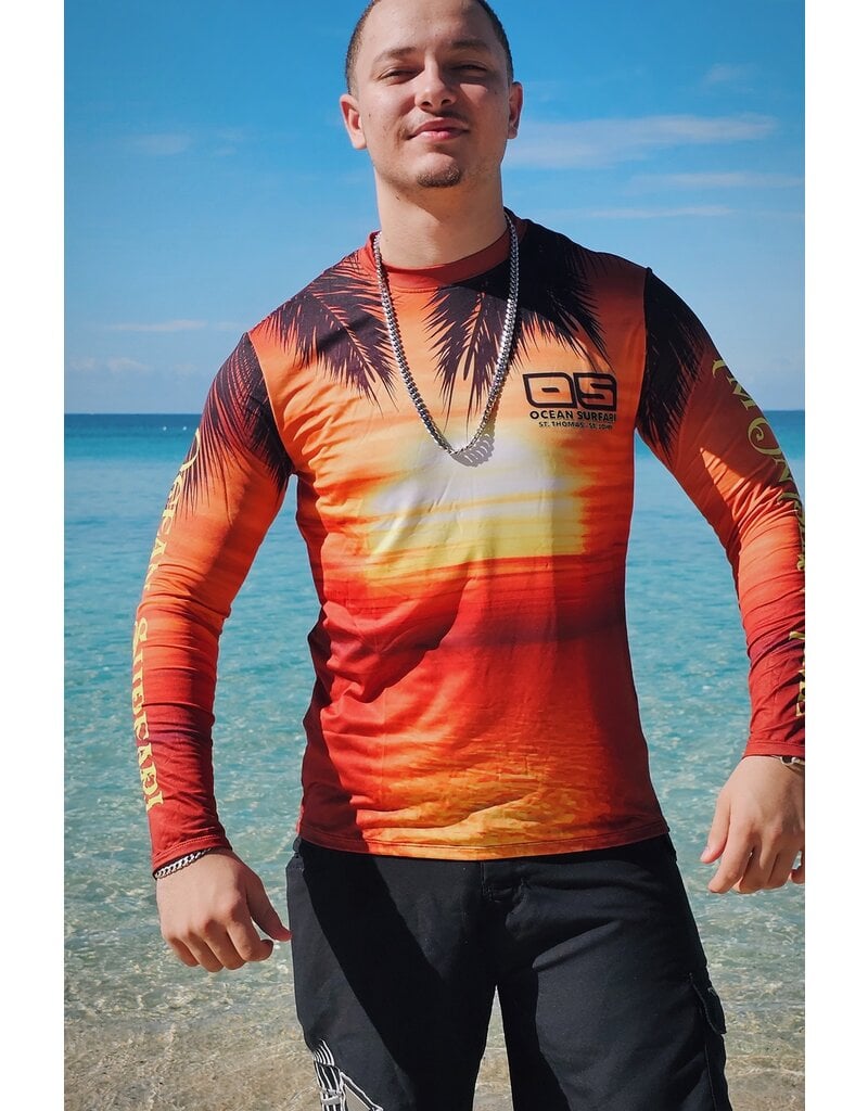 Ocean Surfari OS SPF 50+ Performance Men's LS Sunset