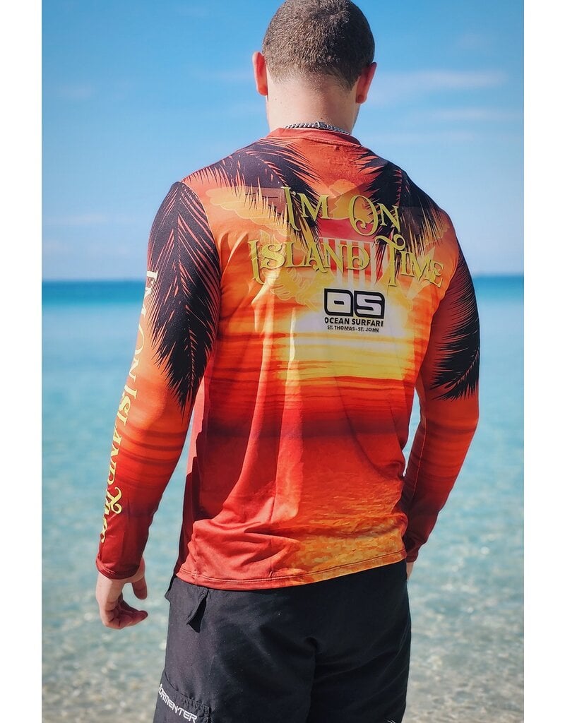 Ocean Surfari OS SPF 50+ Performance Men's LS Sunset