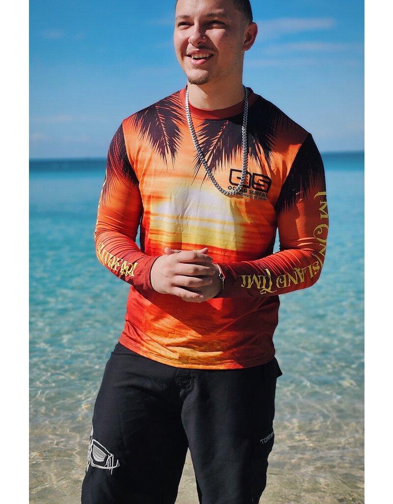 Ocean Surfari OS SPF 50+ Performance Men's LS Sunset