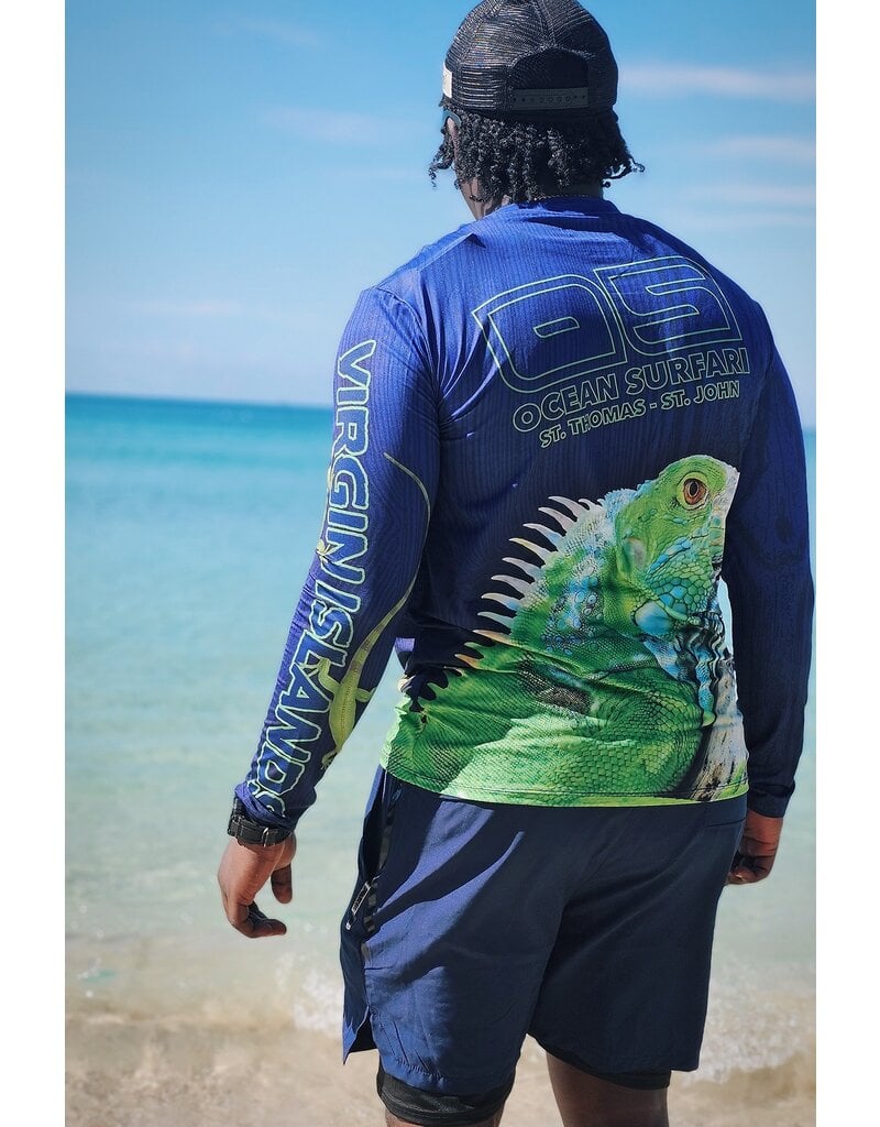 Ocean Surfari OS SPF 50+ Performance Men's LS Iguana FOTP