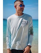 Ocean Surfari OS SPF 50+ Performance Men's LS Sunset Joe Ice Blue