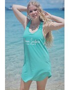 Ocean Surfari OS Racerback Tee Cover Up - Seafoam