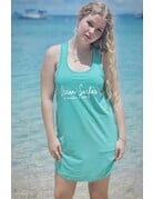 Ocean Surfari OS Racerback Tee Cover Up - Seafoam