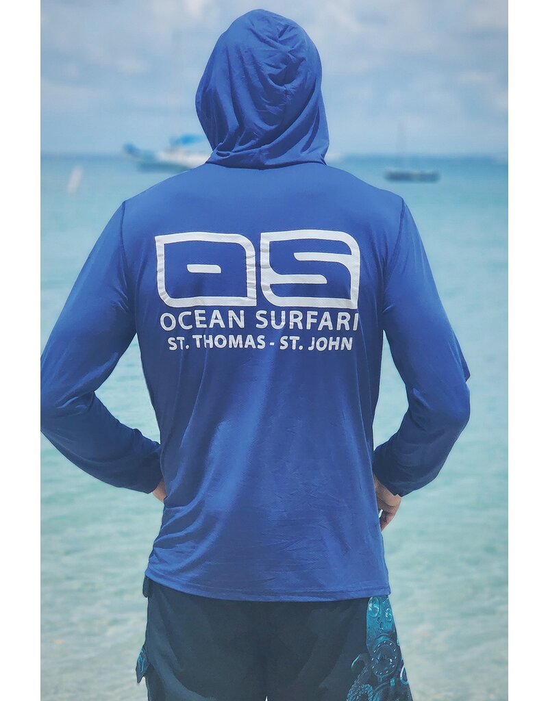 Ocean Surfari OS Men's Mesh Hoodie Pullover - Navy