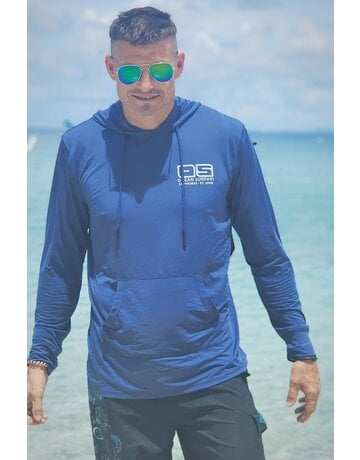 Ocean Surfari OS Men's Mesh Hoodie Pullover - Navy