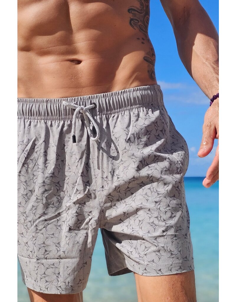 Magic print swim trunks top