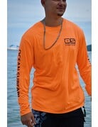 Ocean Surfari OS SPF 50+ Performance Men's LS Safety Orange