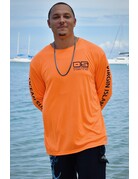 Ocean Surfari OS SPF 50+ Performance Men's LS Safety Orange