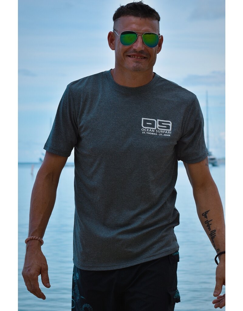 Ocean Surfari OS SPF 50+ Performance Men's SS Heather Black