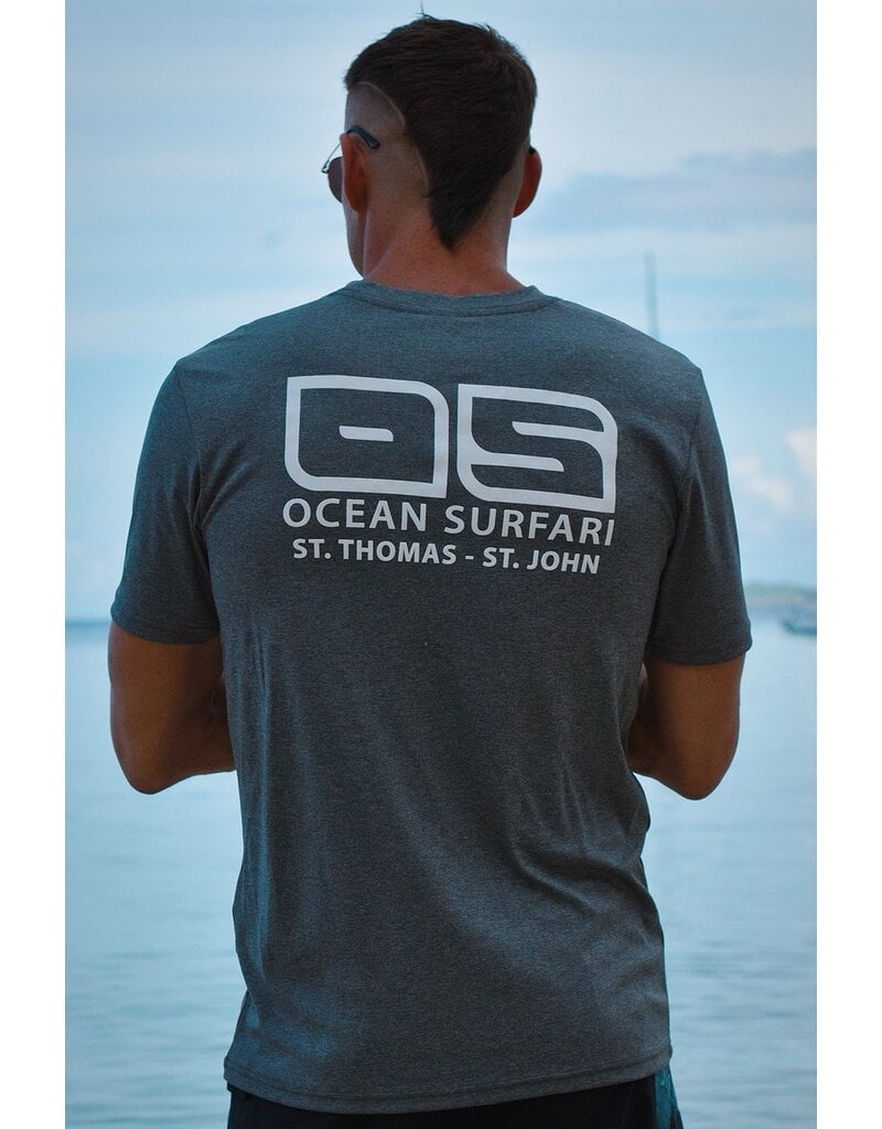 Ocean Surfari OS SPF 50+ Performance Men's SS Heather Black