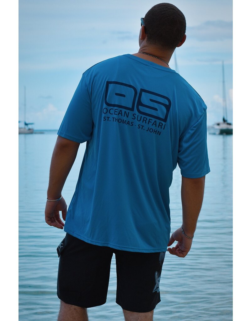 Ocean Surfari OS SPF 50+ Performance Men's SS Col Blue